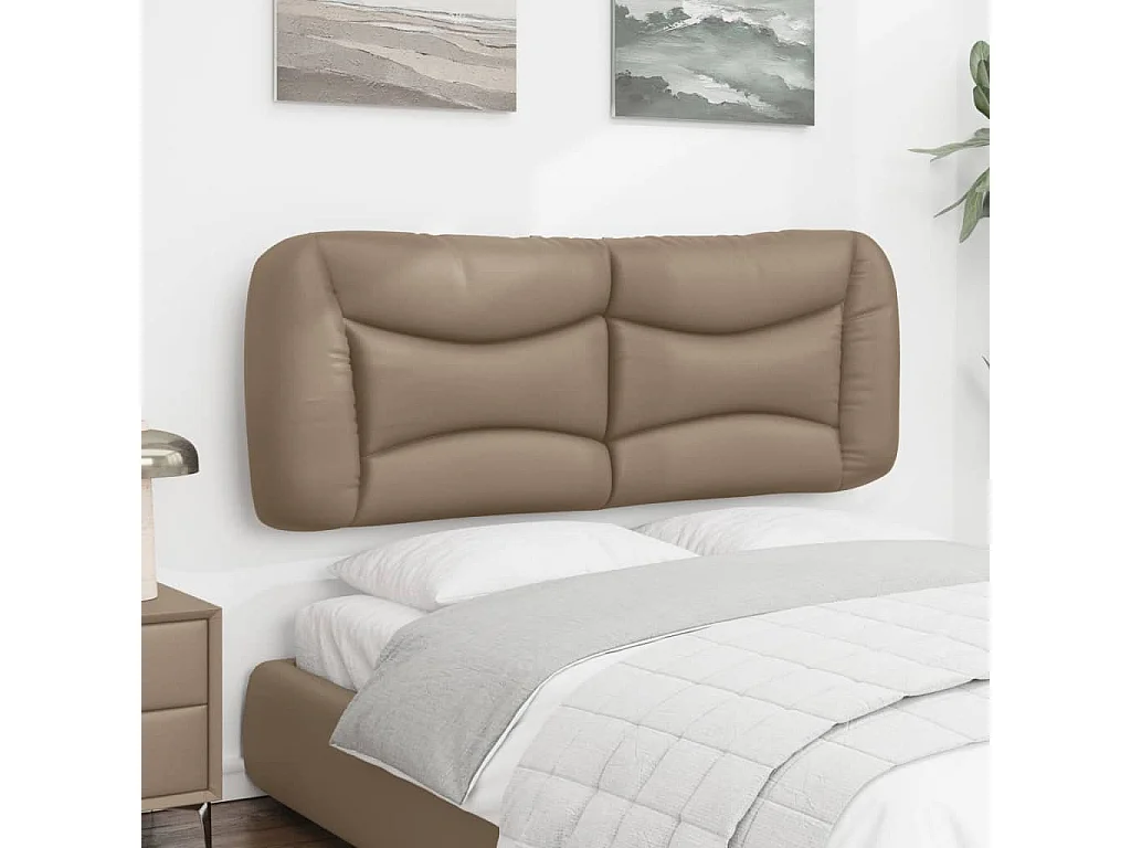 Coussin de tête de lit cappuccino 140cm similicuir