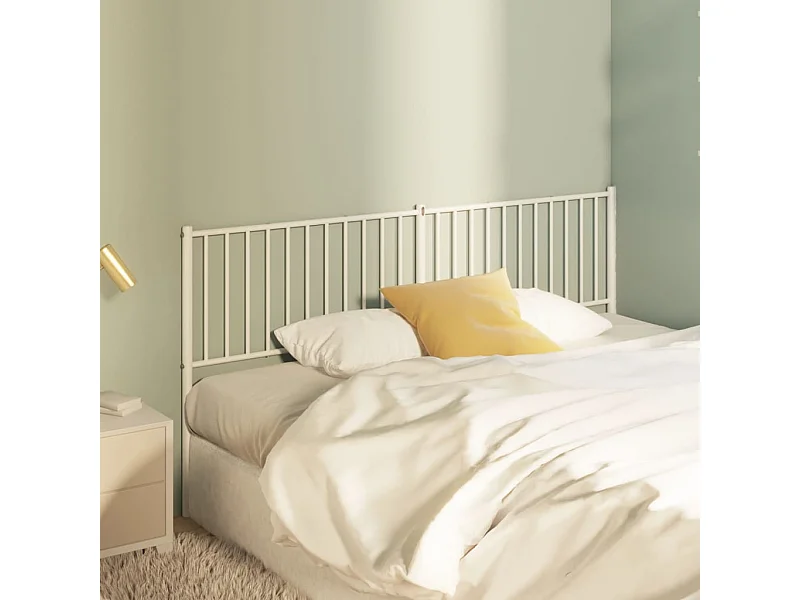 Tête de lit métal blanc 180cm