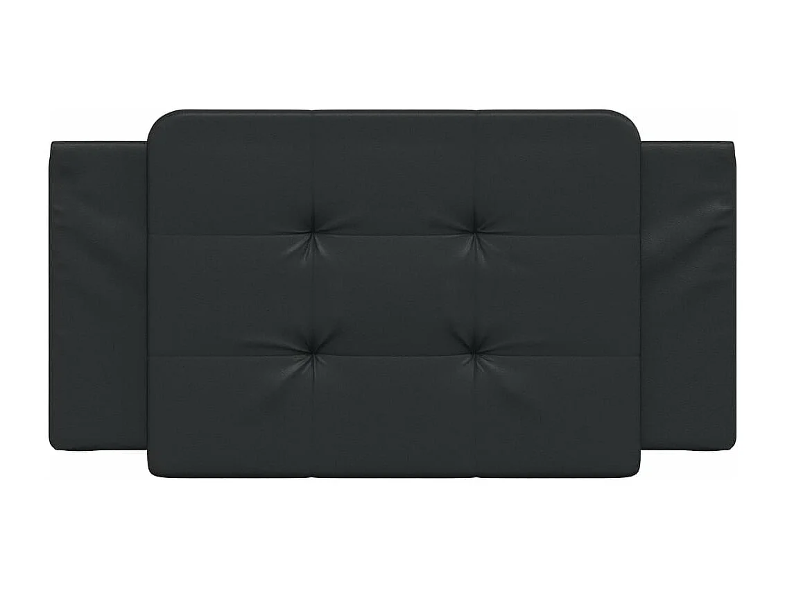 Coussin de tête de lit noir 100cm similicuir