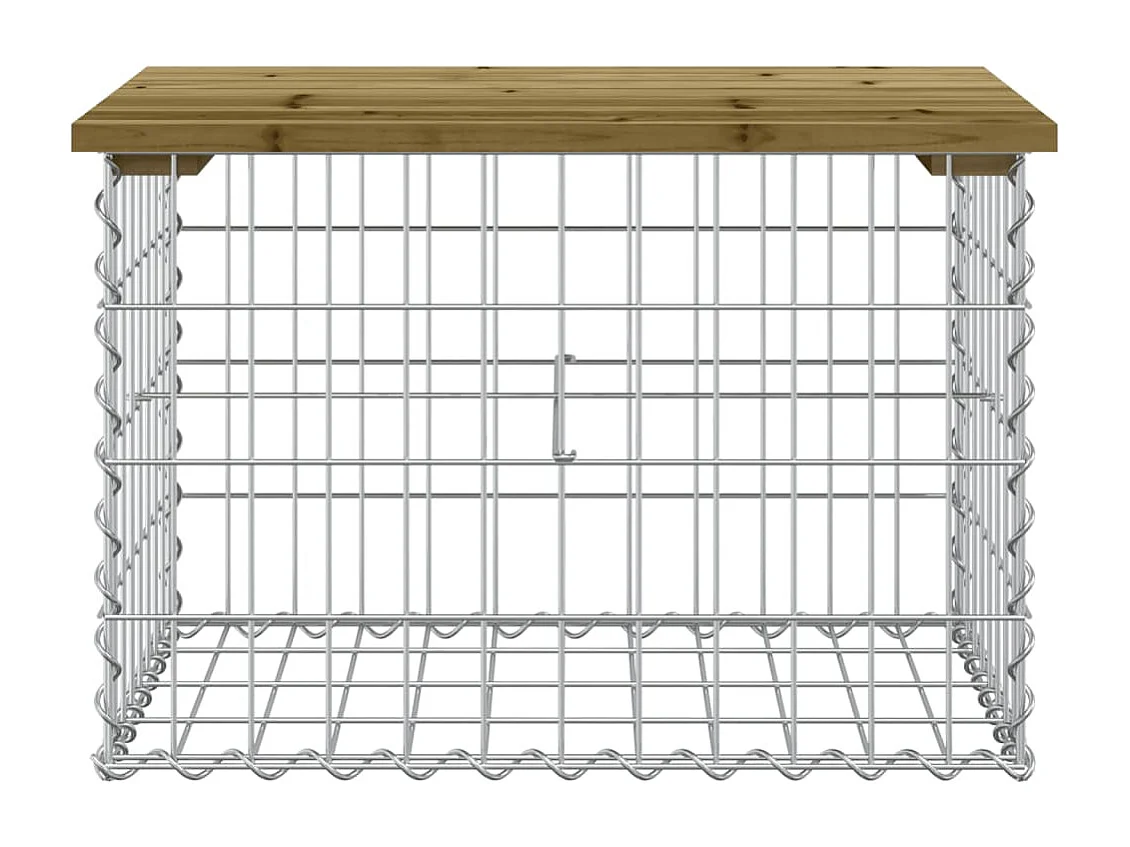 Banc de jardin design gabion 63x44x42 bois de pin imprégné