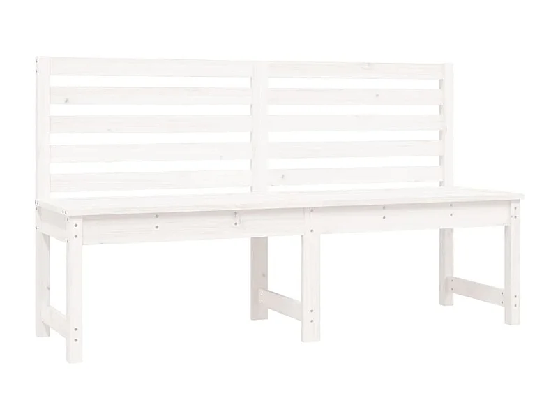 Banc de jardin blanc 157,5cm bois massif de pin