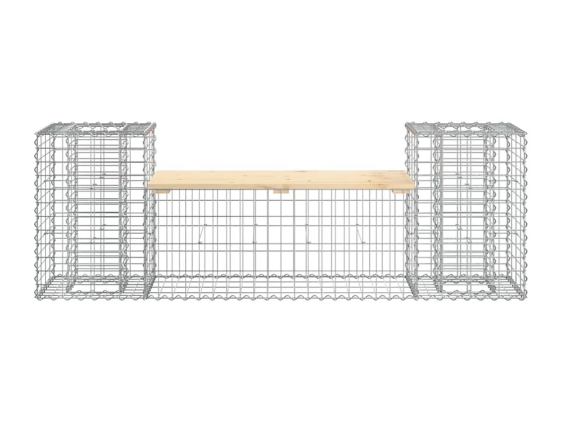 Banc de jardin design gabion 183x41x60,5 bois massif de pin