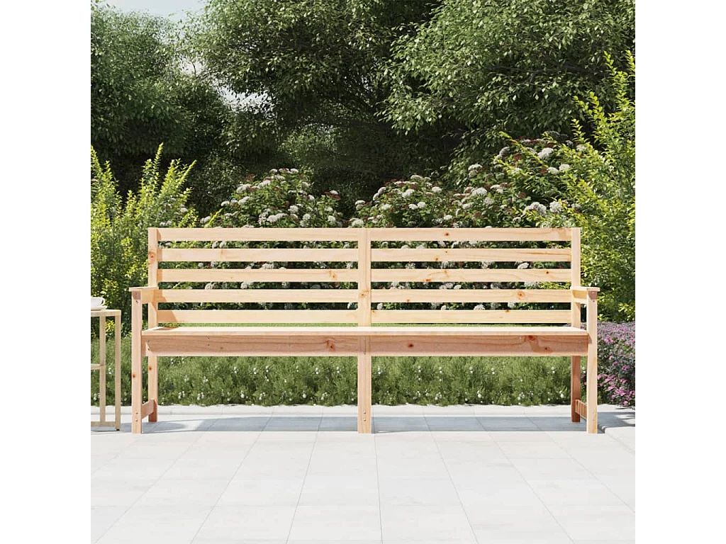 Banc de jardin 203,5x48x91,5 bois massif de pin