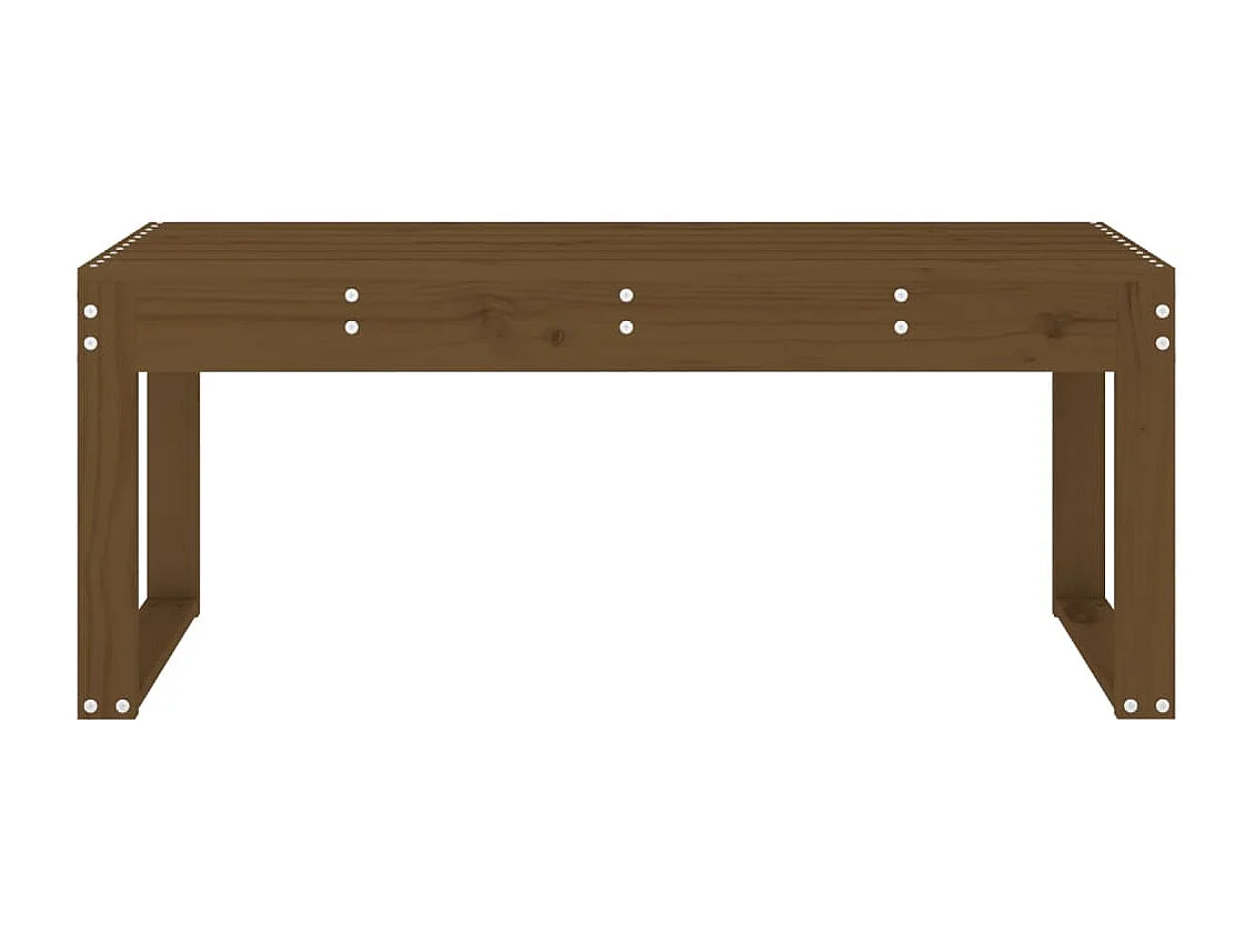 Banc de jardin marron miel 110x38x45 bois de pin massif