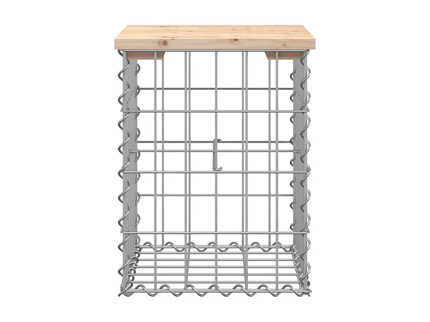 Banc de jardin design de gabion 33x31x42 bois massif de pin