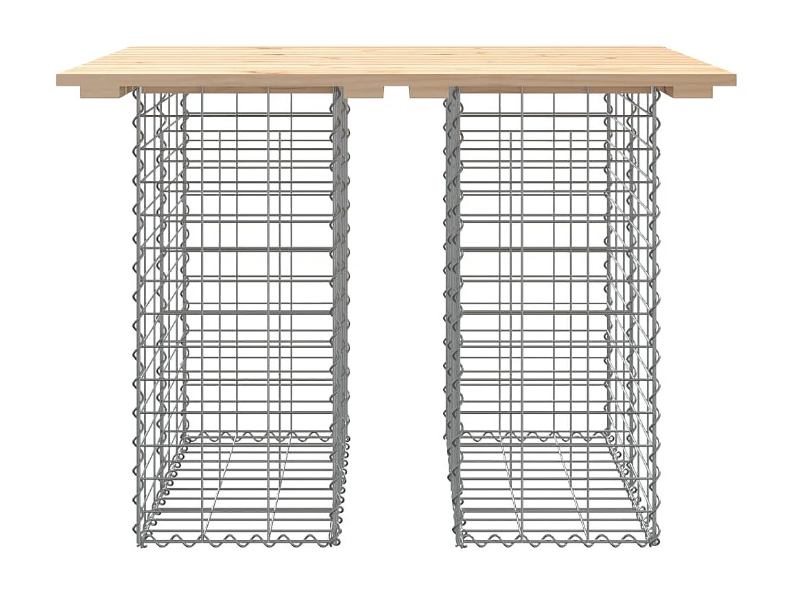 Banc de jardin design de gabion 100x70x72 bois massif de pin