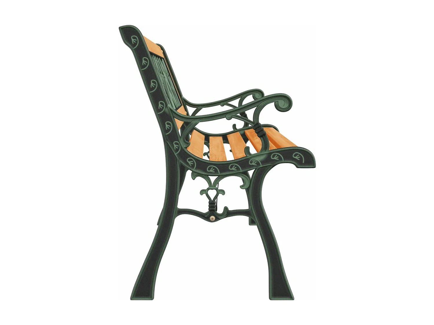 Banc de jardin 116cm bois de sapin massif et acier