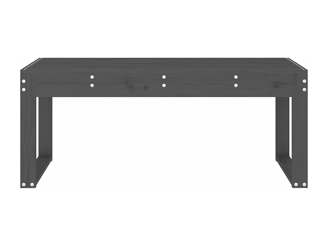 Banc de jardin gris 110x38x45 bois massif de pin