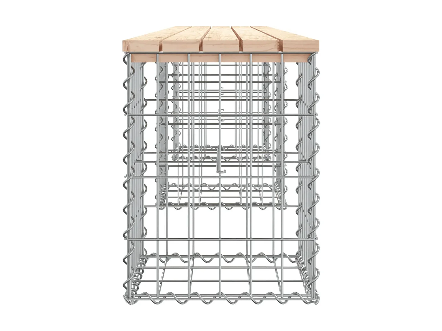 Banc de jardin design de gabion 203x31x42 bois massif de pin