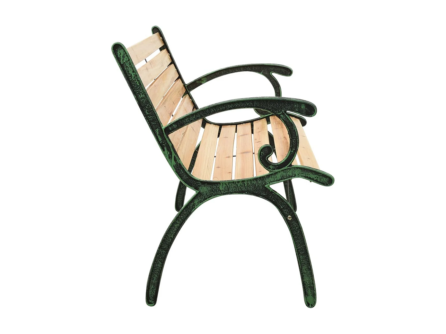 Banc de jardin 116cm Fonte et bois massif de sapin