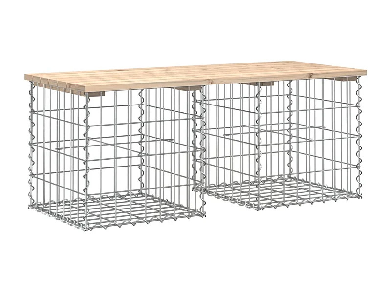 Banc de jardin design de gabion 103x44x42 bois massif de pin