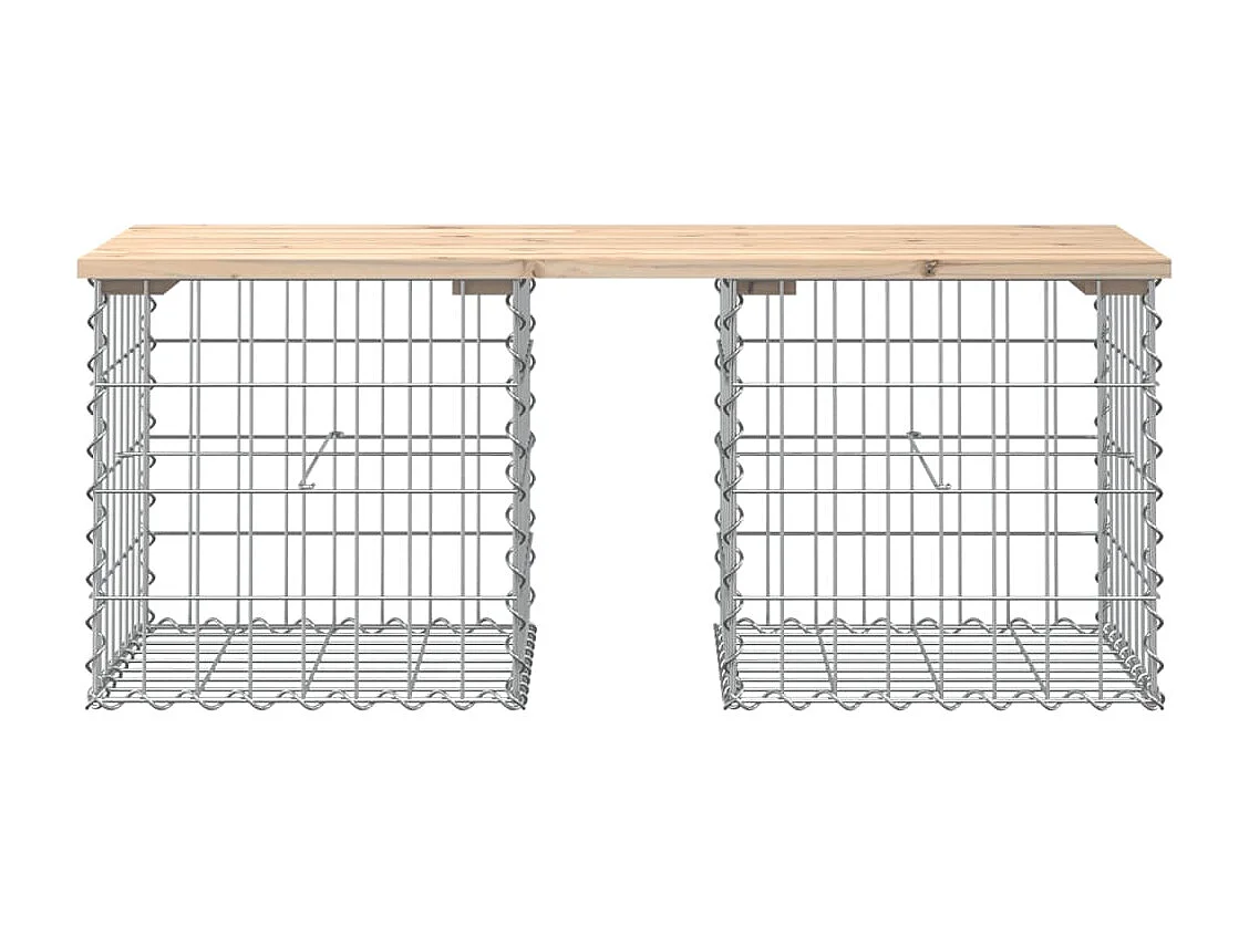 Banc de jardin design de gabion 103x44x42 bois massif de pin