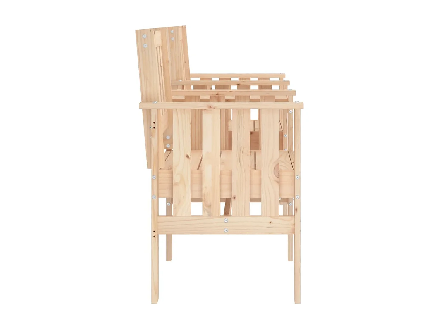 Banc de jardin avec table 2 places bois de pin massif