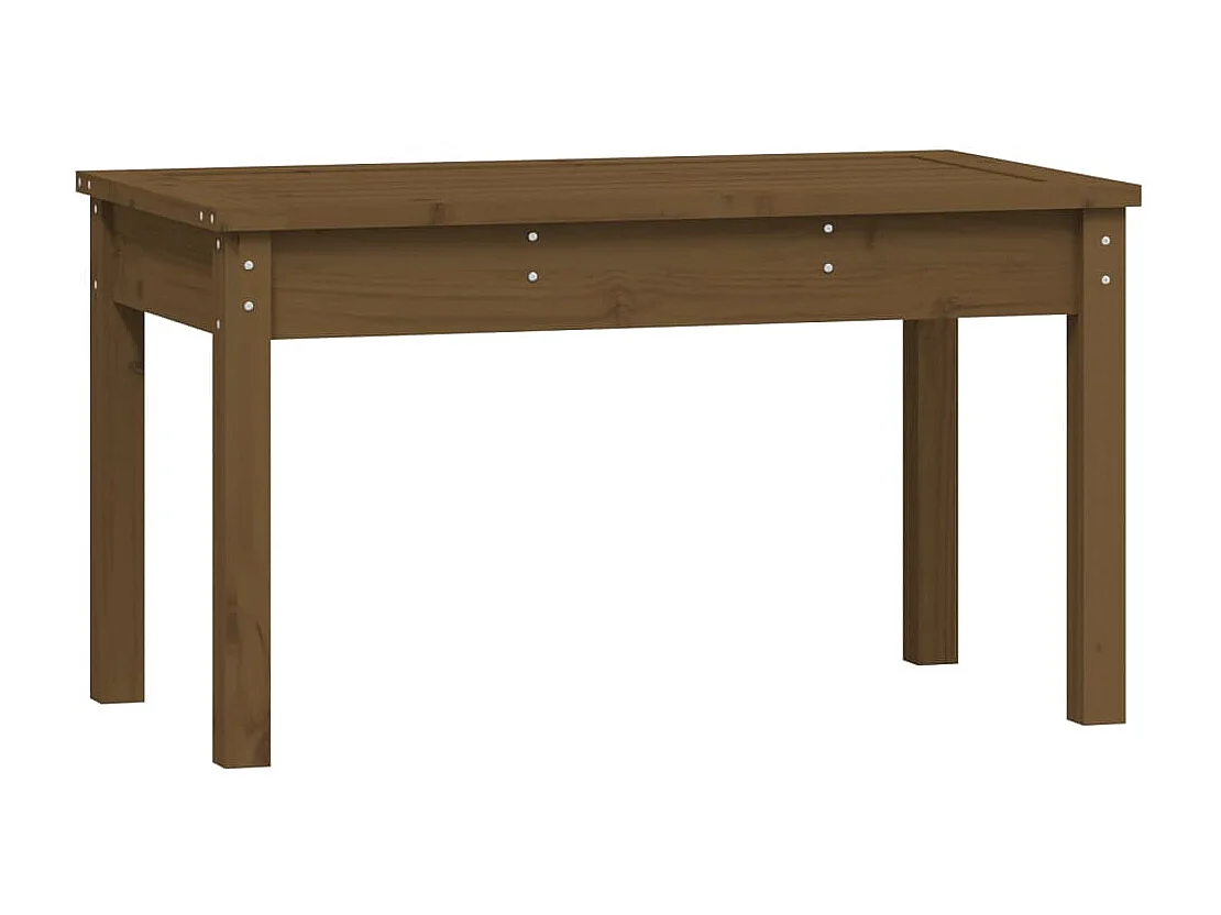 Banc de jardin marron miel 80x44x45 bois de pin massif