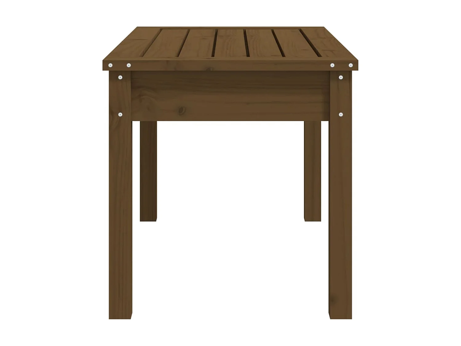 Banc de jardin marron miel 80x44x45 bois de pin massif