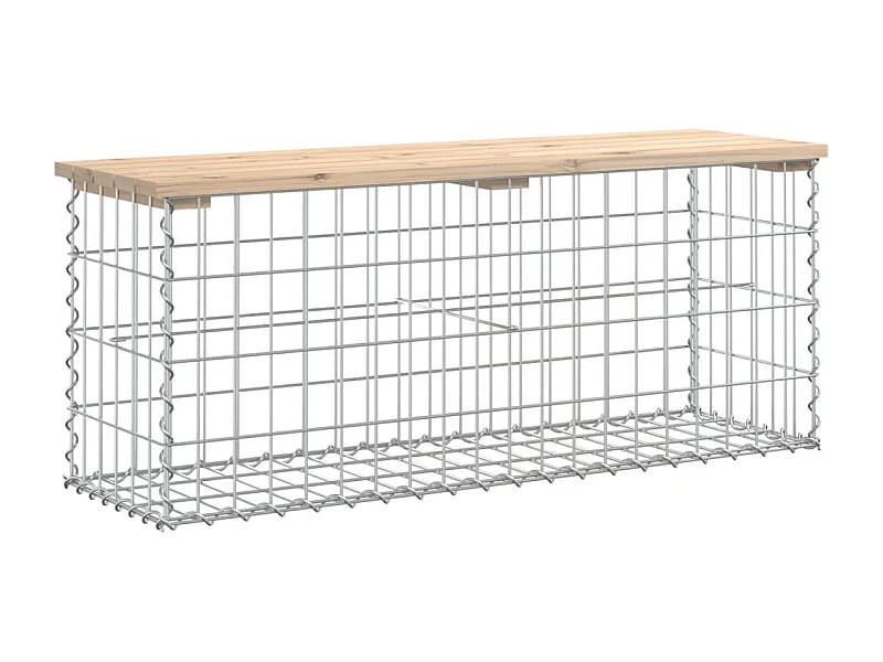 Banc de jardin design de gabion 103x31,5x42 bois massif de pin