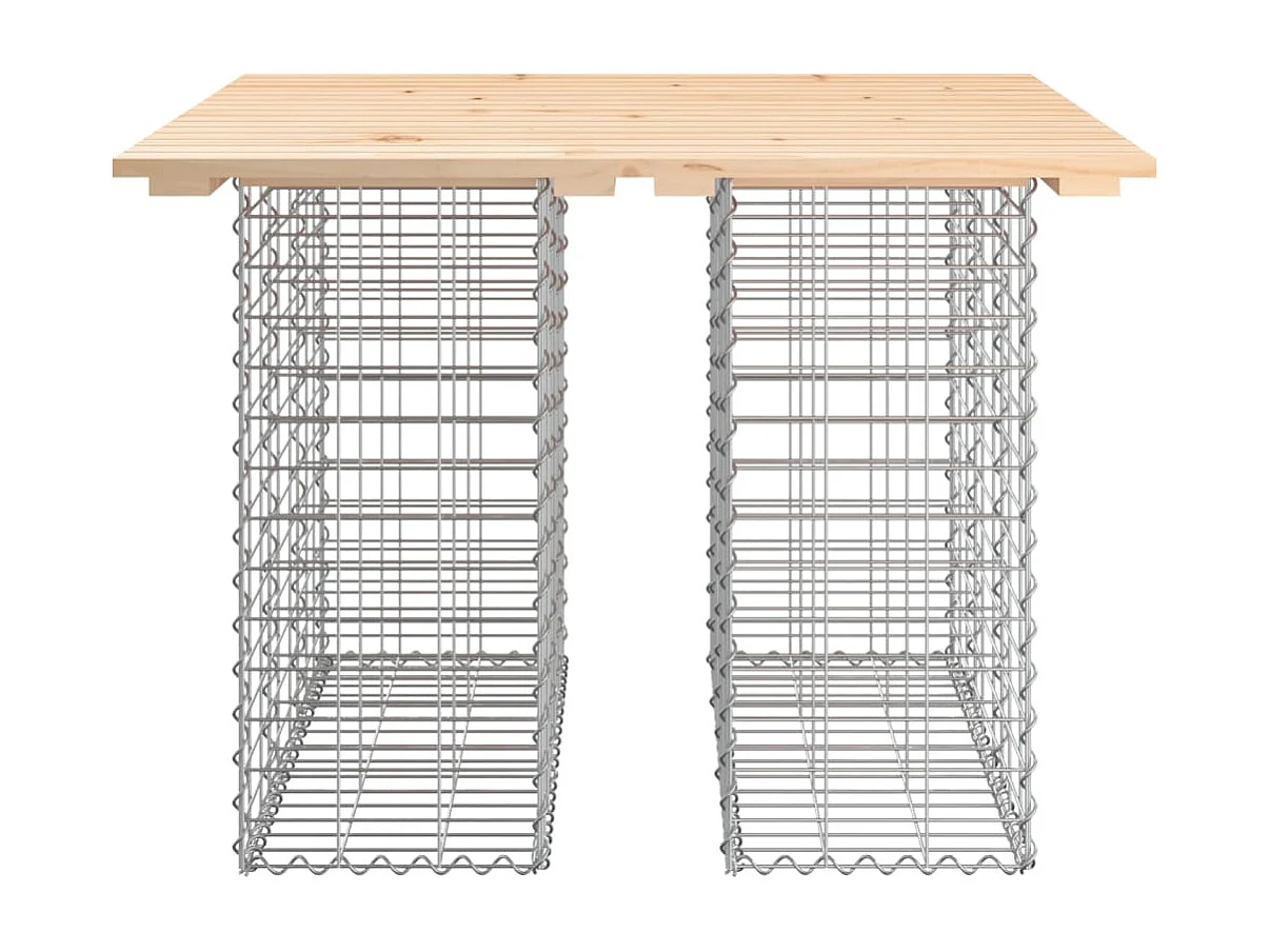 Banc de jardin design de gabion 100x102x72 bois massif de pin