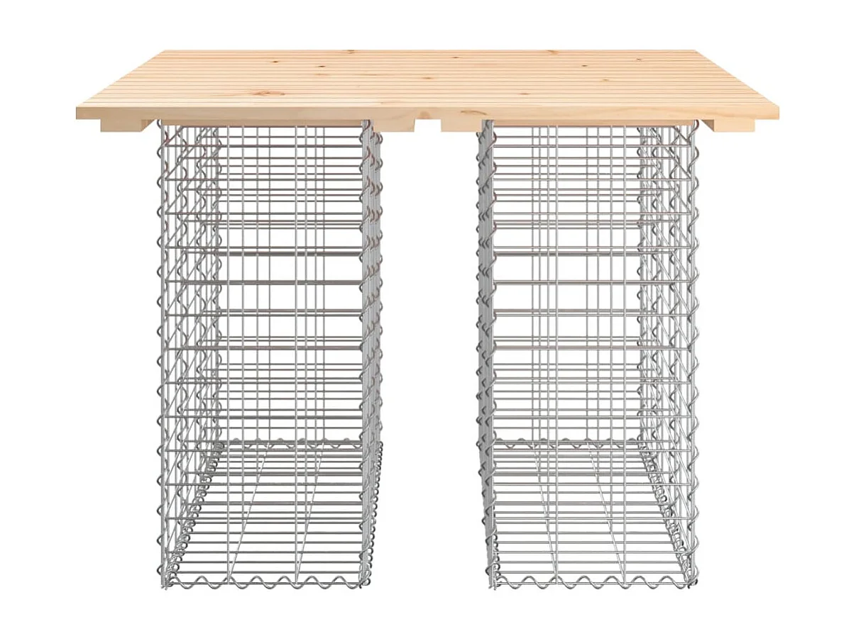 Banc de jardin design de gabion 100x102x72 bois massif de pin