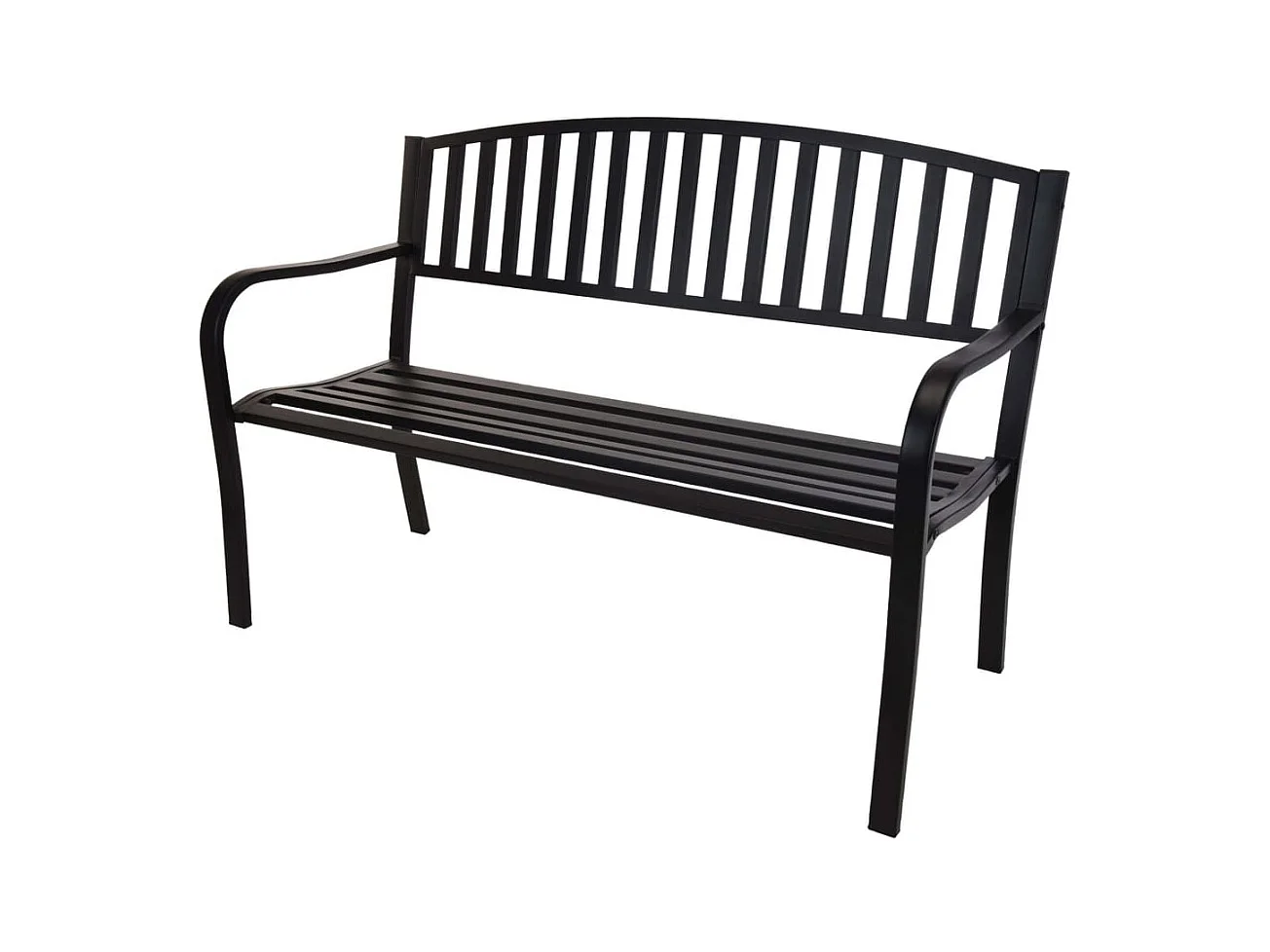 ProGarden Banc de jardin Métal 127x50x85 Noir