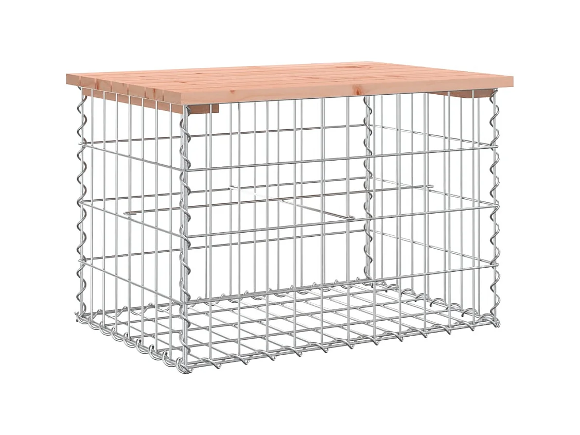 Banc de jardin design gabion 63x44x42 bois massif de douglas