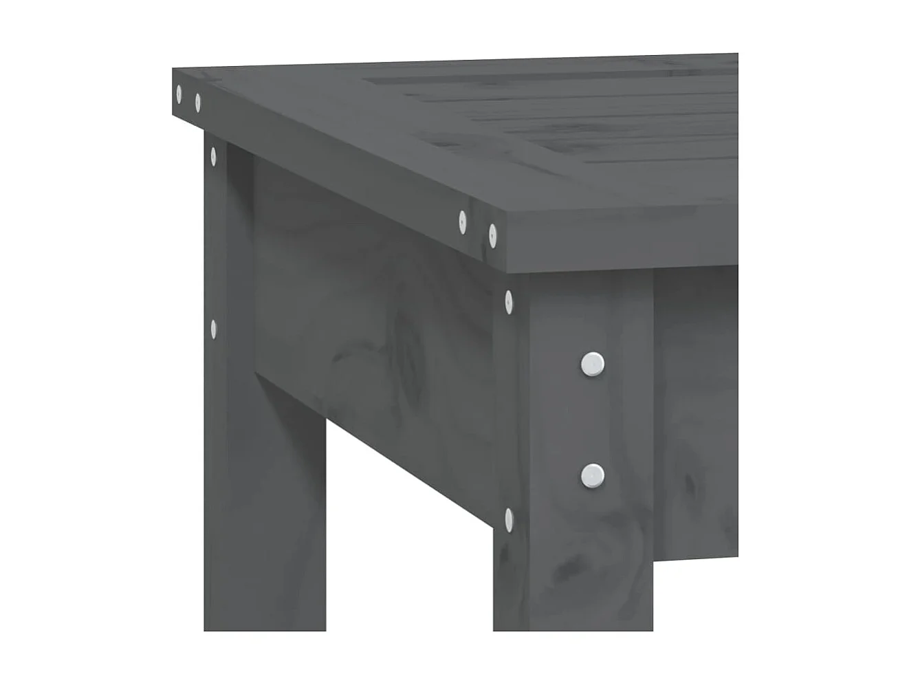 Banc de jardin gris 50x44x45 bois massif de pin