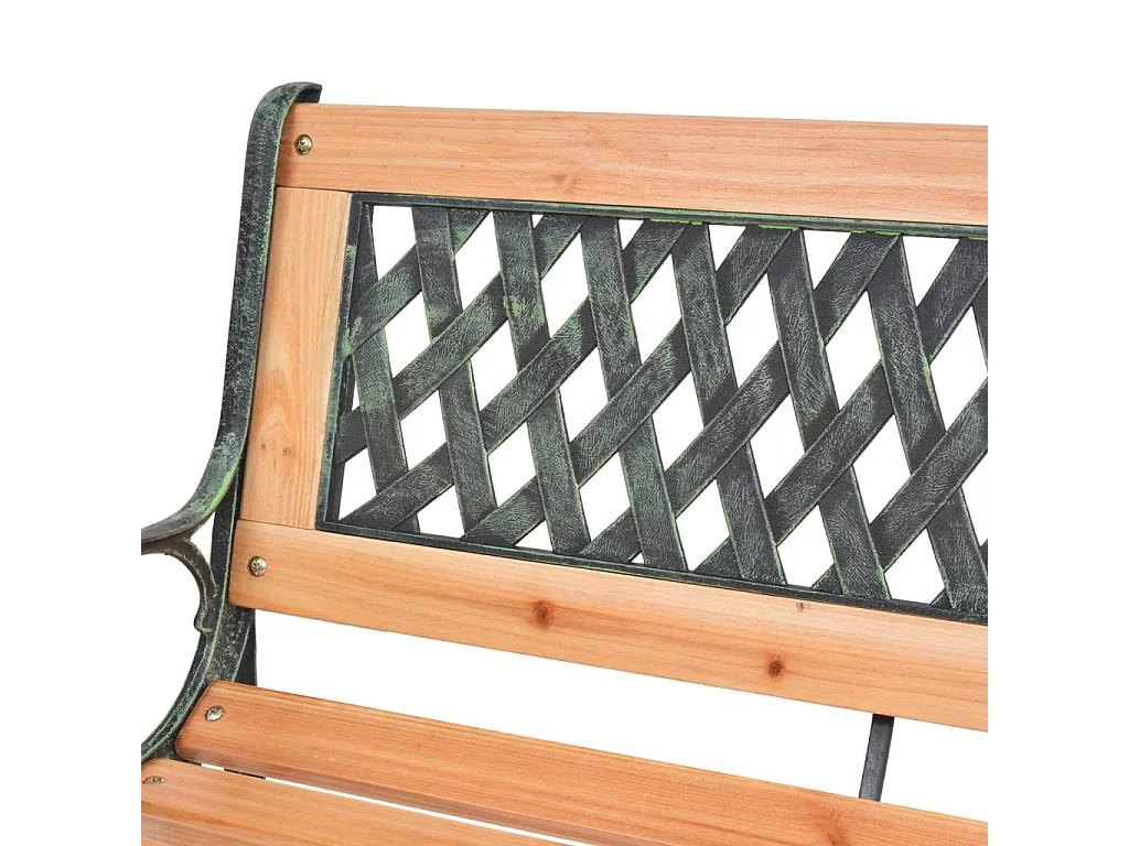 Banc de jardin 116cm Fonte et bois massif de sapin