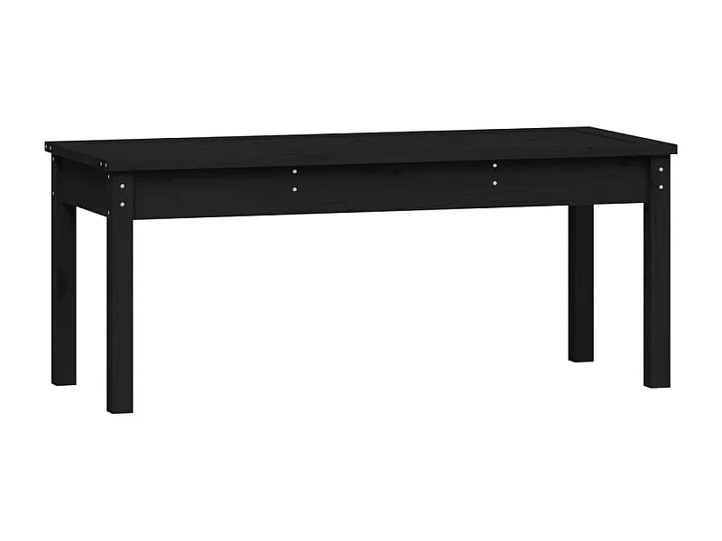 Banc de jardin noir 109x44x45 bois massif de pin