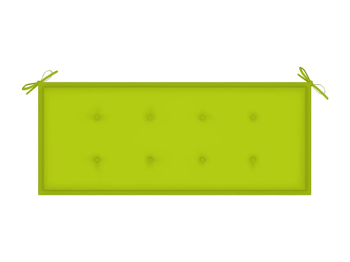 Banc Batavia avec coussin vert vif 120cm Bois de teck massif