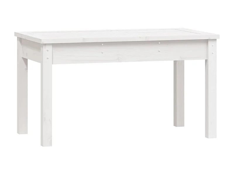 Banc de jardin blanc 80x44x45 bois massif de pin