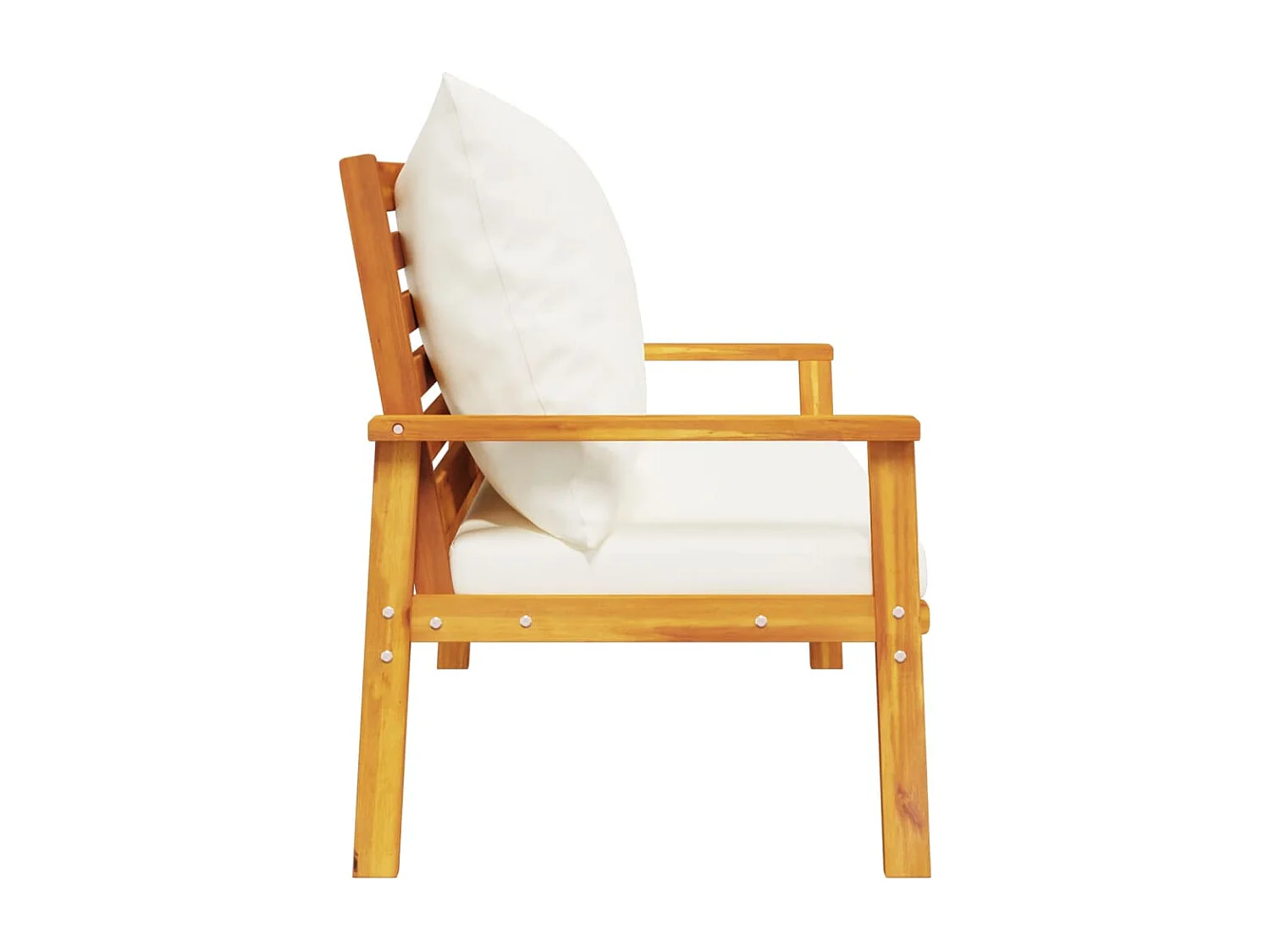 Canapé de jardin 120cm avec coussin bois d'acacia massif