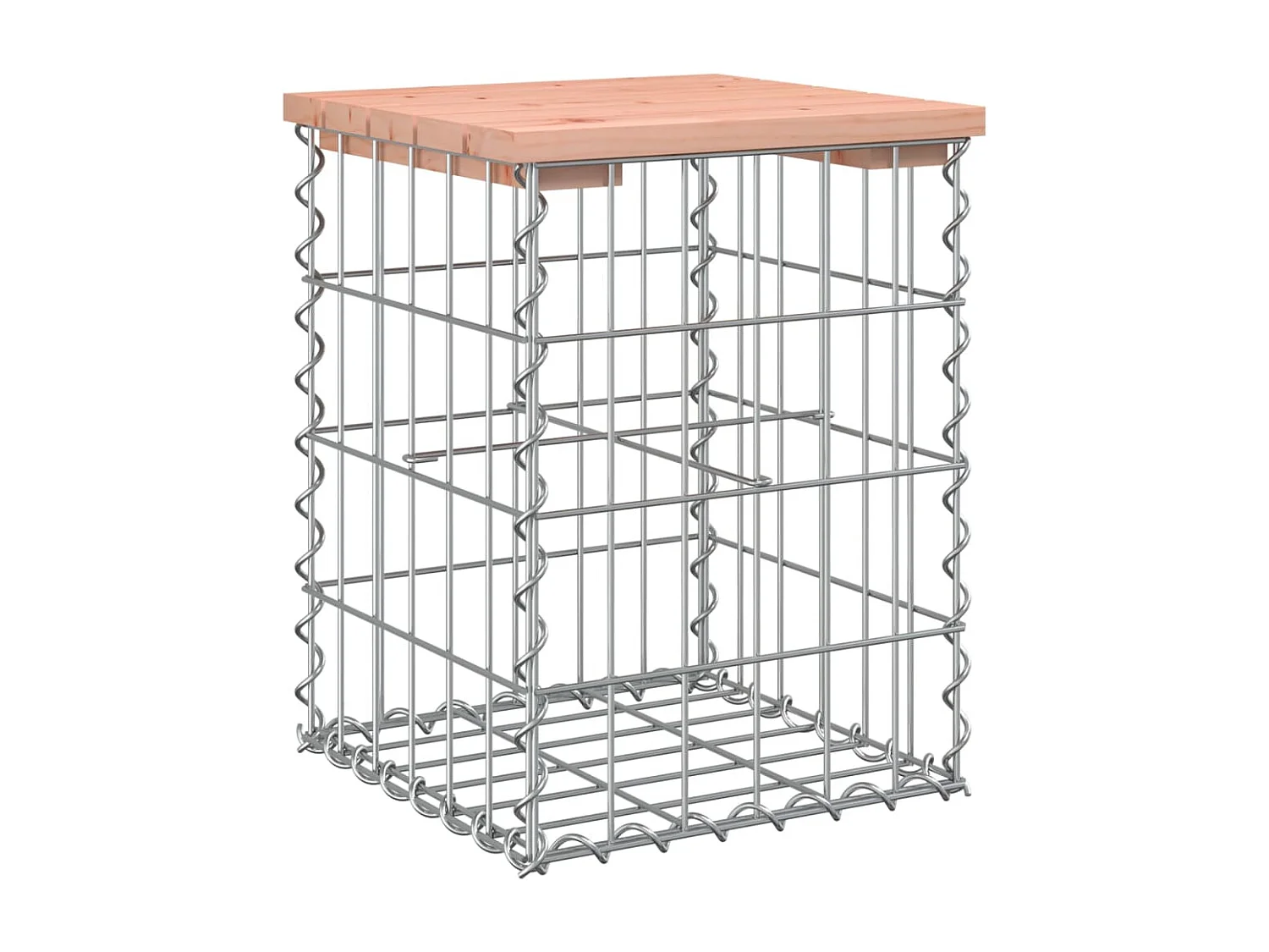 Banc de jardin design gabion 33x31x42 bois massif de douglas