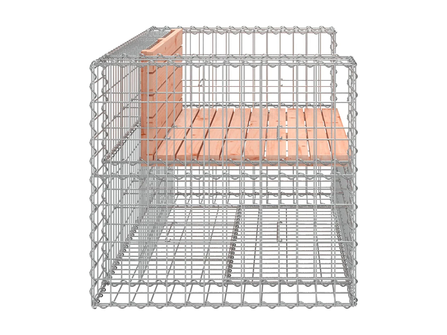Banc jardin design gabion 143x71x65,5 bois massif de douglas