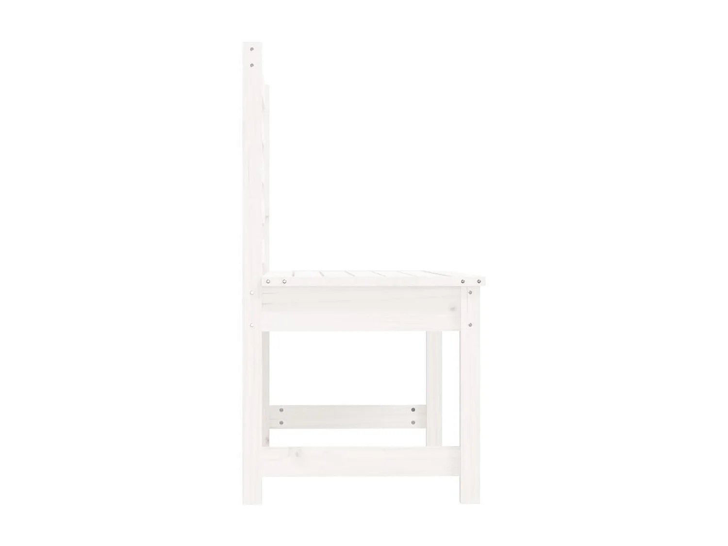 Banc de jardin blanc 109cm bois massif de pin