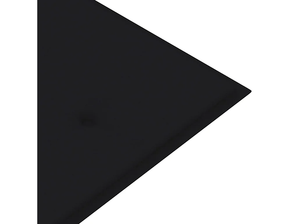 Banc Batavia avec coussin noir 150cm Bois de teck massif