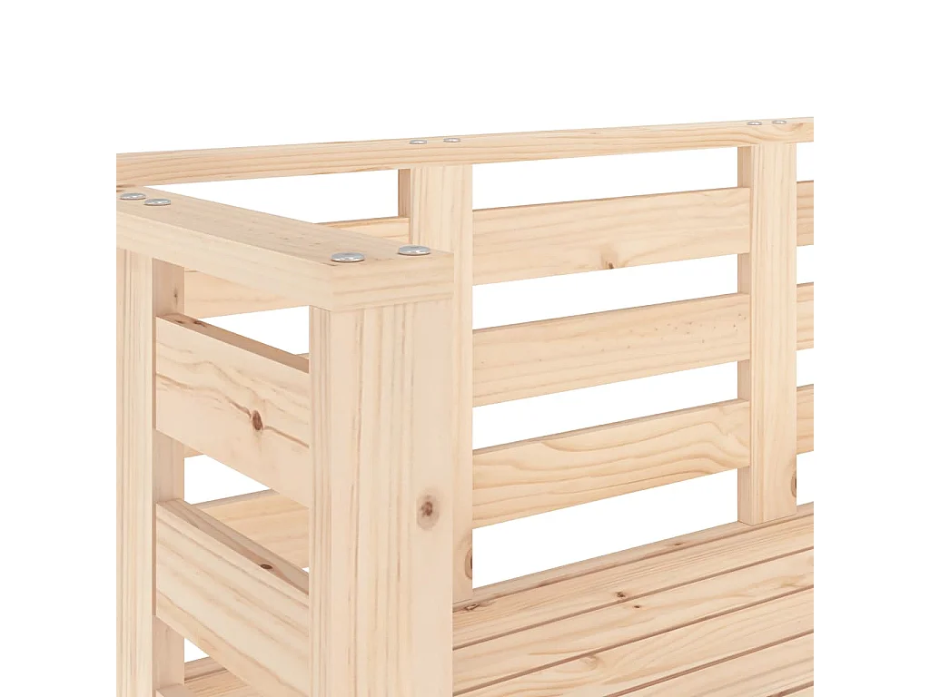 Banc de jardin 111,5x53x71 bois massif de pin