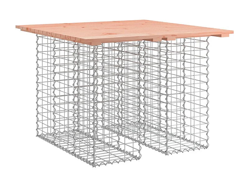 Banc jardin design gabion 100x102x72 bois massif de douglas