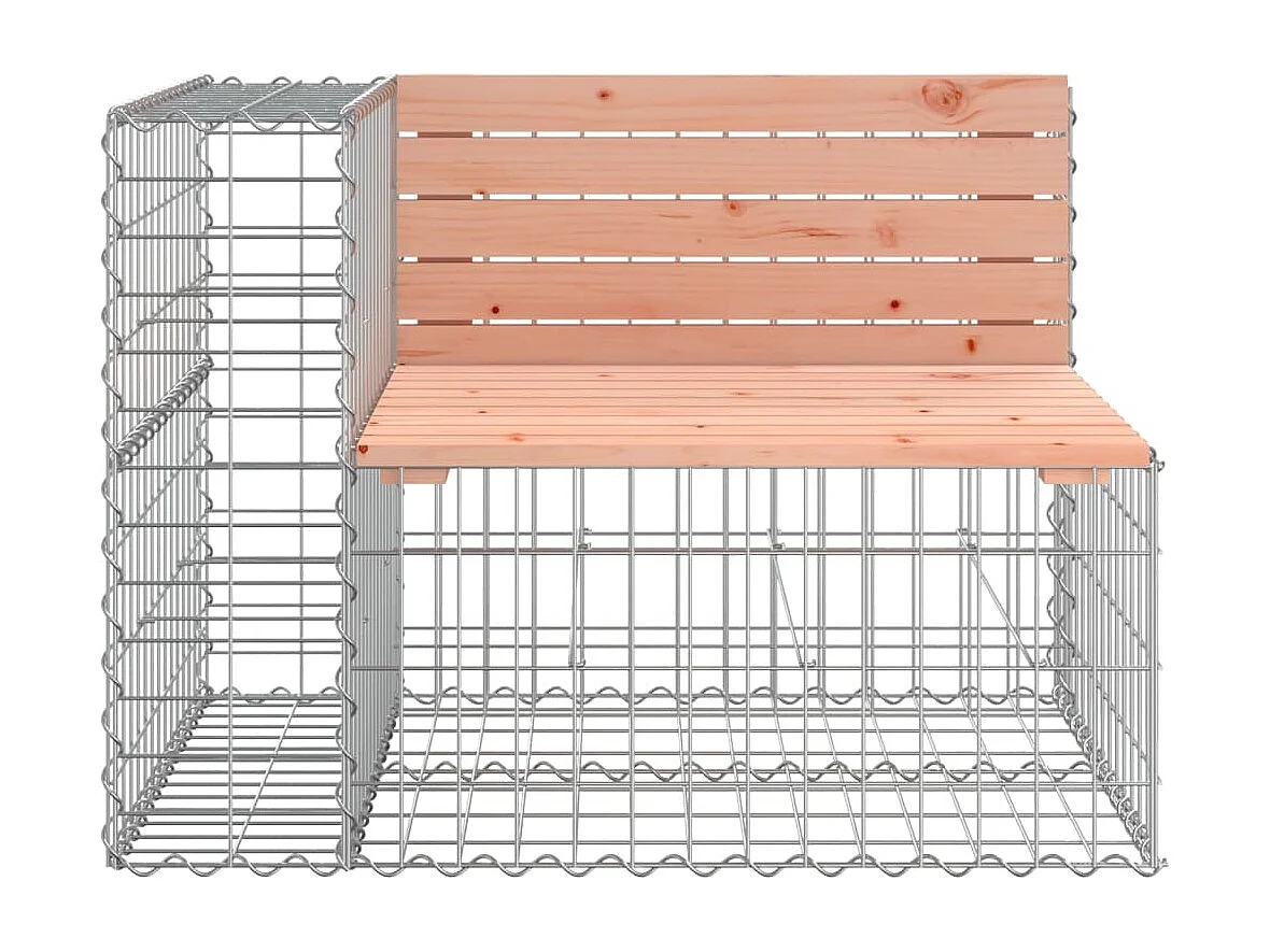 Banc jardin design gabion 92x71x65,5 bois massif de douglas