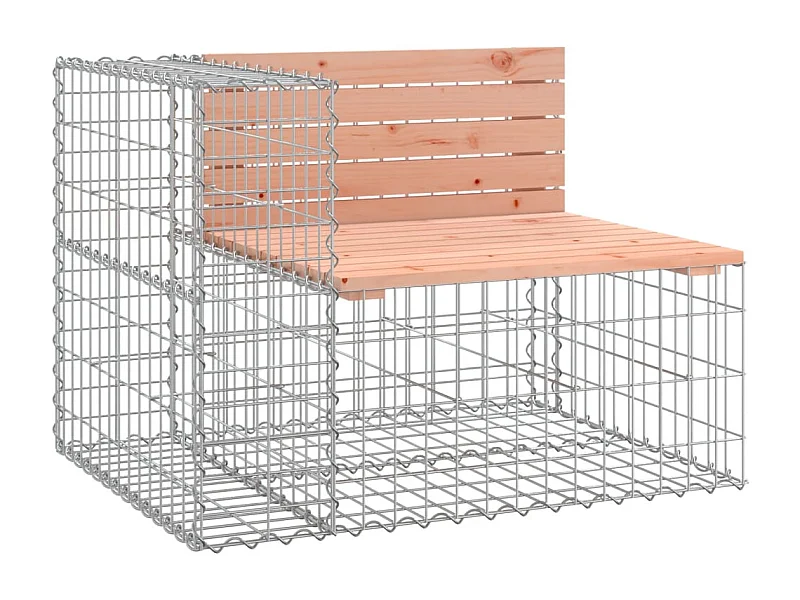 Banc jardin design gabion 92x71x65,5 bois massif de douglas