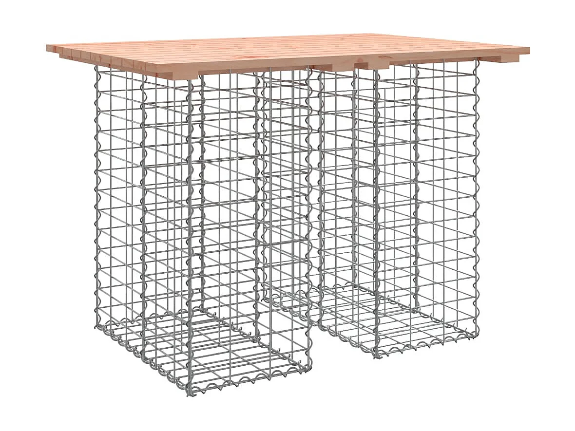 Banc de jardin design gabion 100x70x72 bois massif de douglas