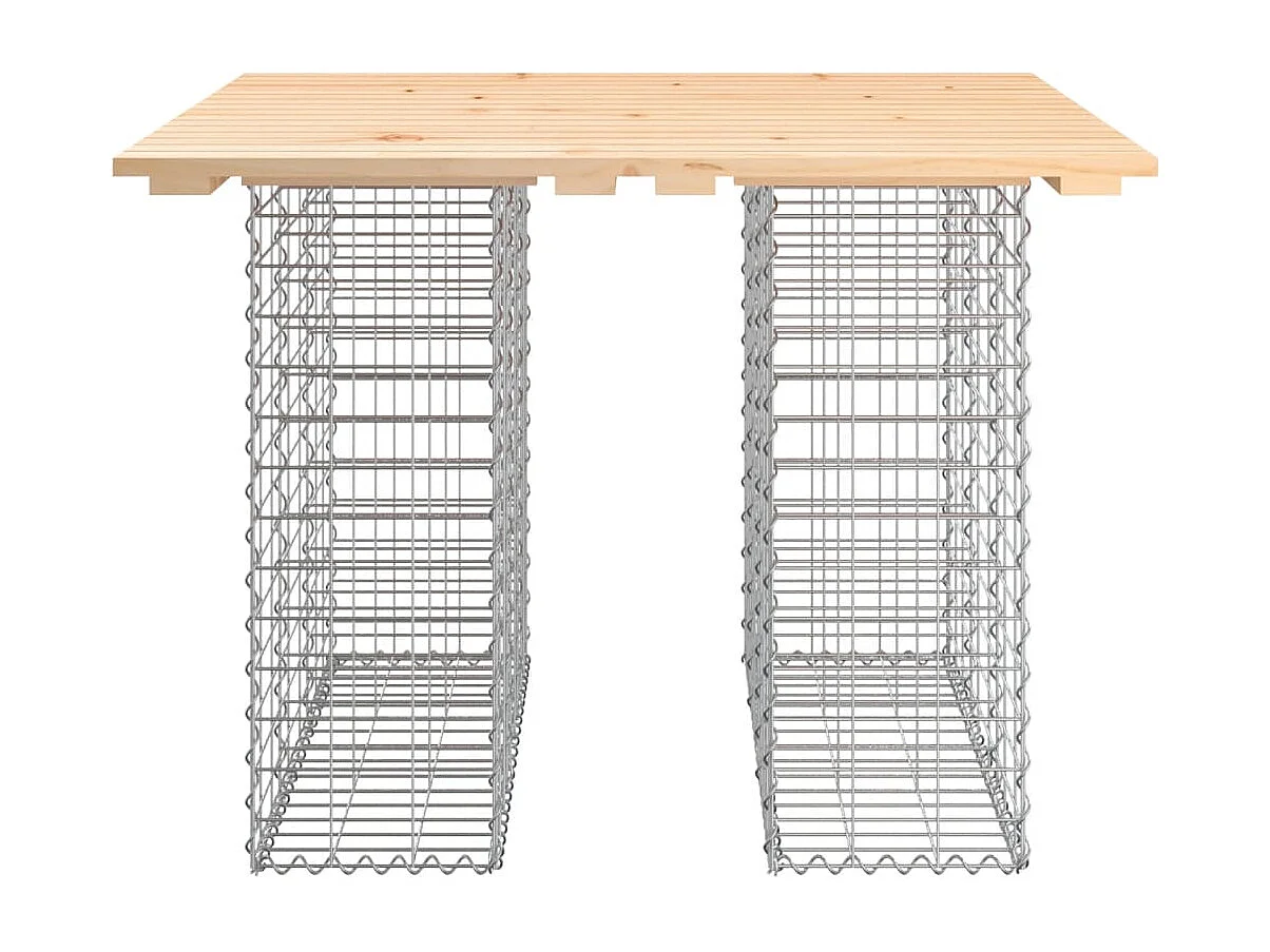 Banc de jardin design de gabion 100x102x72 bois massif de pin
