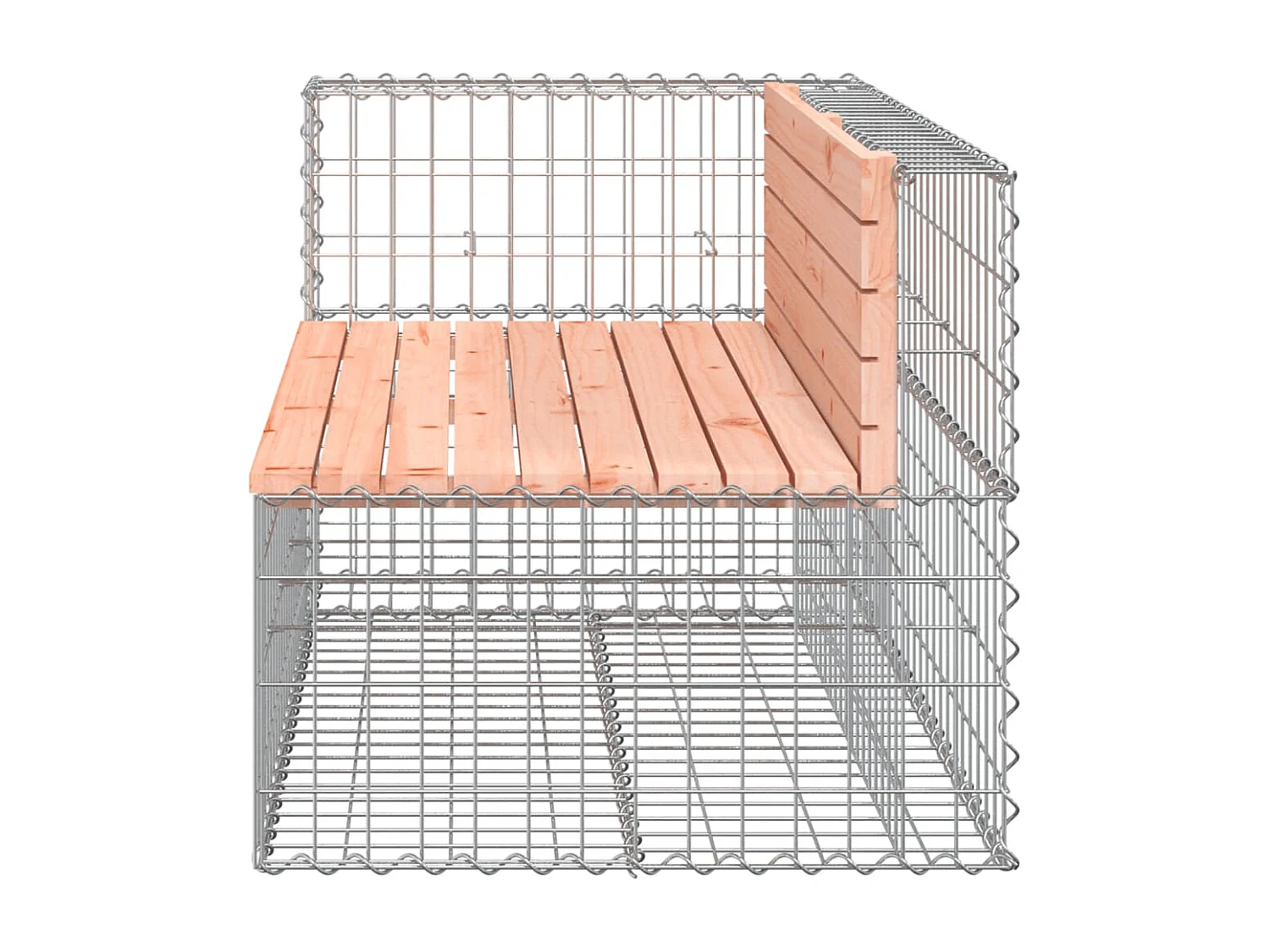 Banc jardin design gabion 122x71x65,5 bois massif de douglas