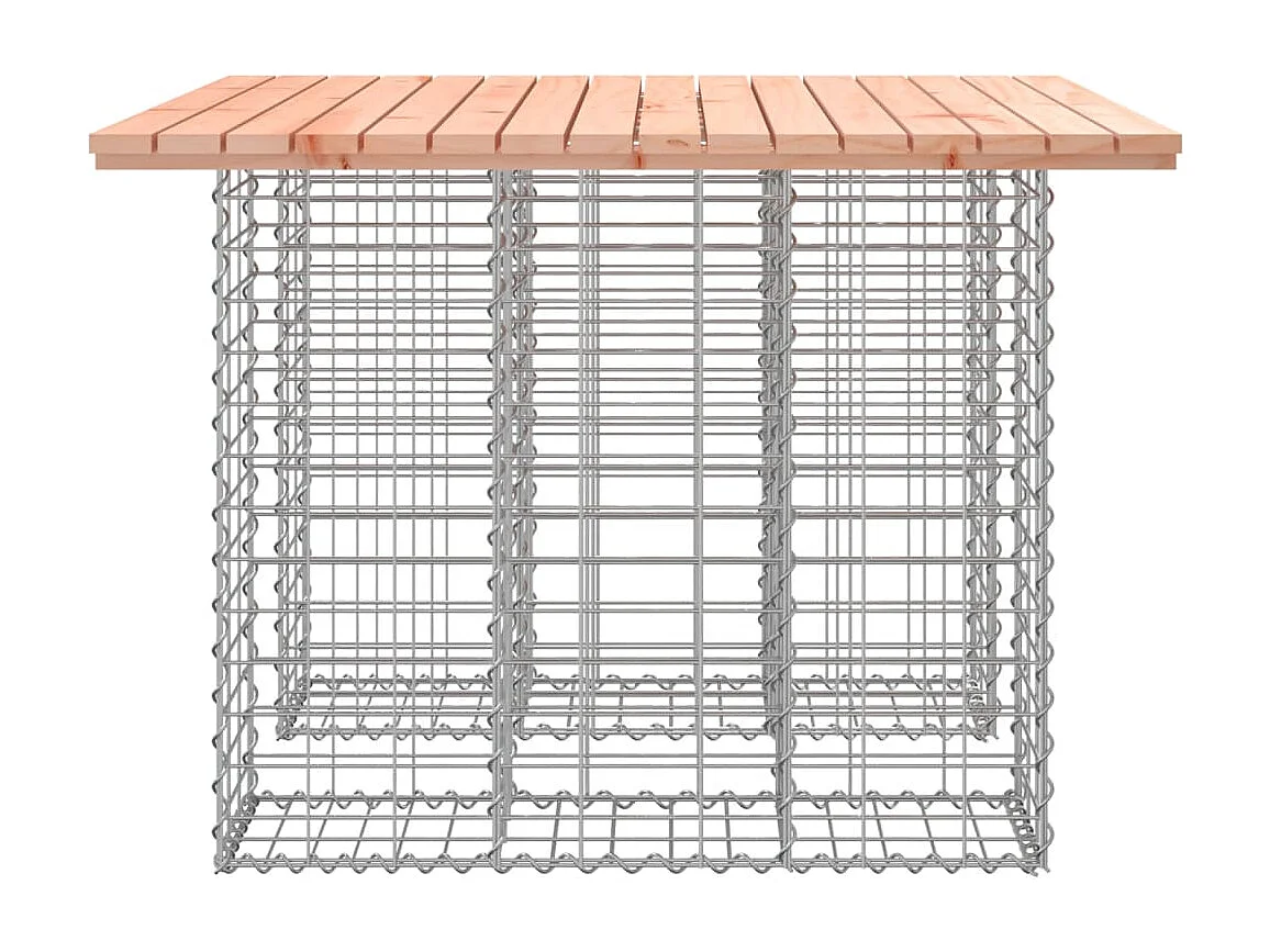 Banc jardin design gabion 100x102x72 bois massif de douglas