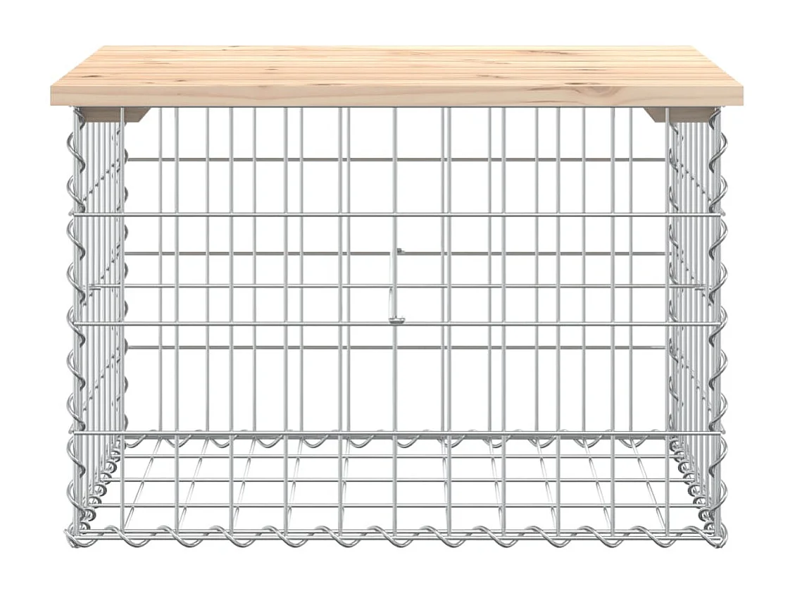 Banc de jardin design de gabion 63x44x42 bois massif de pin