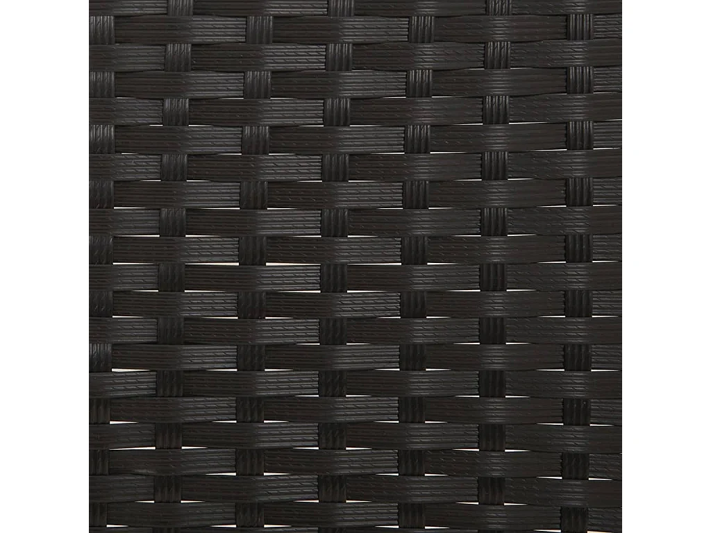 Banc de Jardin à 2 Places avec Coussins Noir Résine Tressée