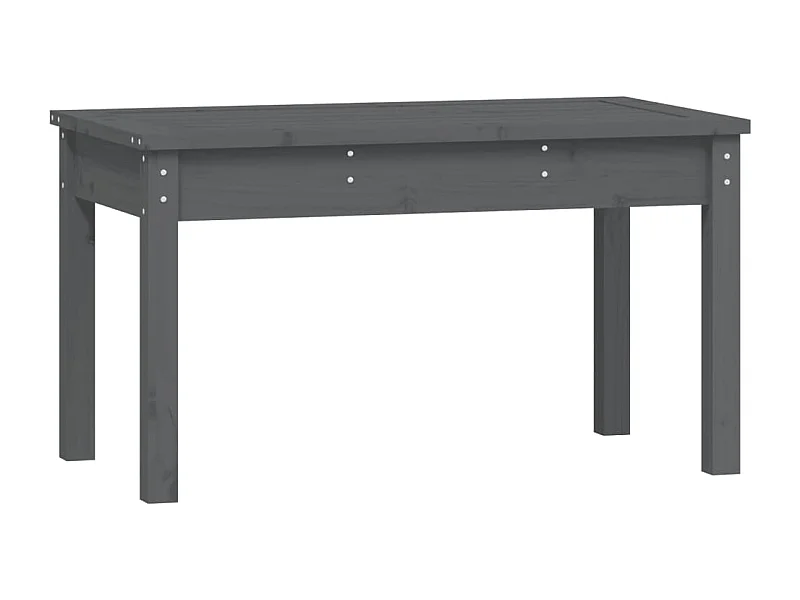 Banc de jardin gris 80x44x45 bois massif de pin