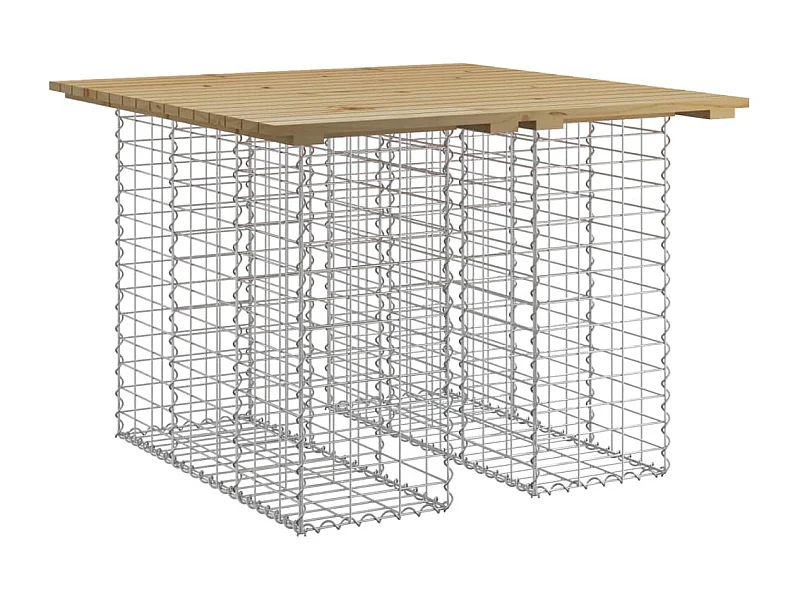 Banc de jardin design gabion 100x102x72 bois de pin imprégné