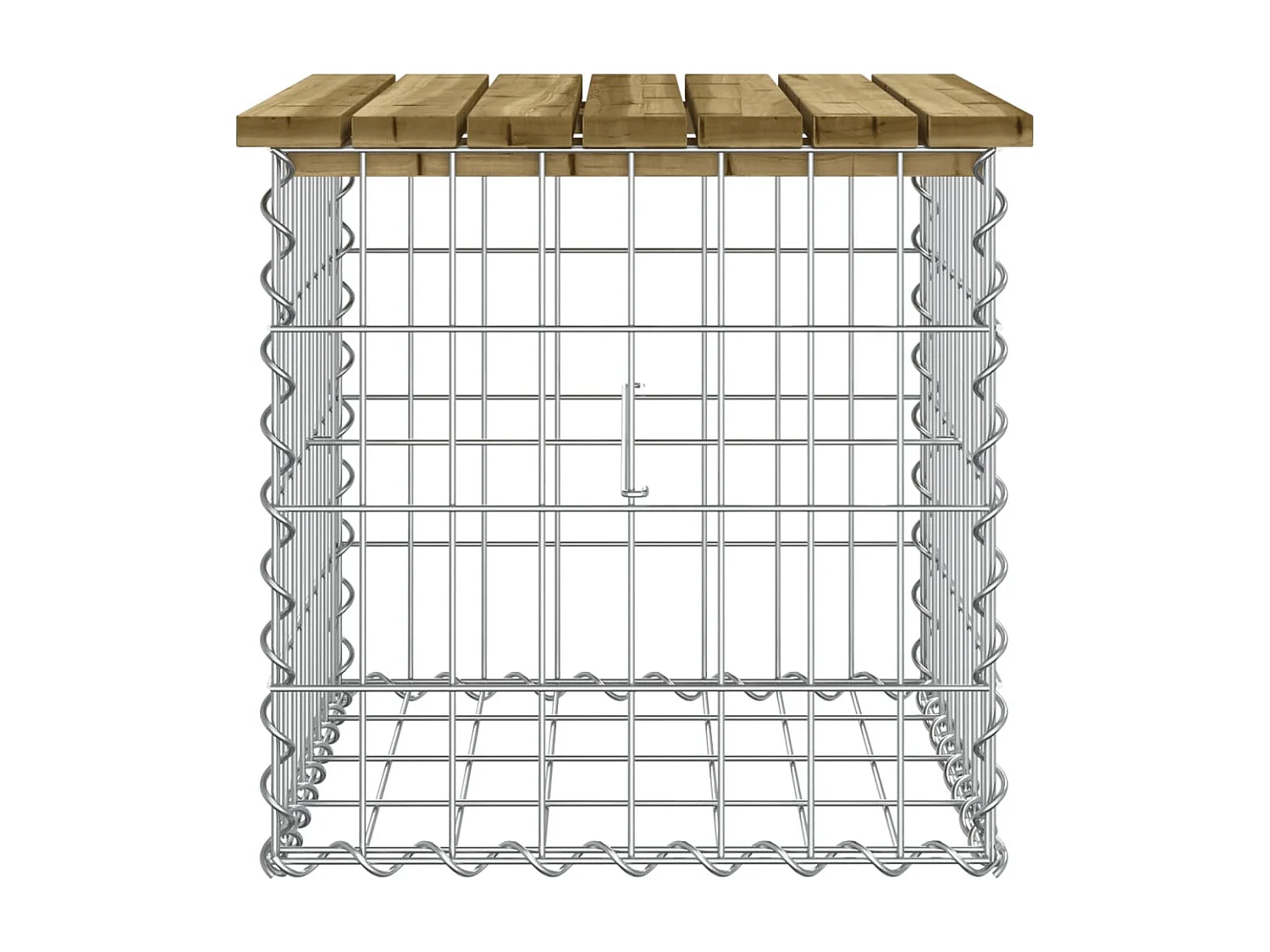 Banc de jardin design gabion 43x44x42 bois de pin imprégné