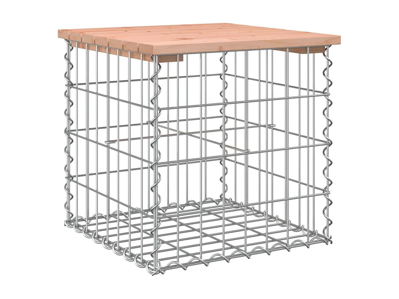 Banc de jardin design gabion 43x44x42 bois massif de douglas