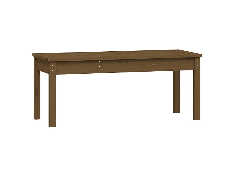 Banc de jardin marron miel 109x44x45 bois de pin massif