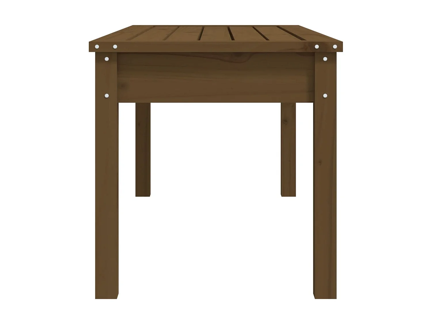 Banc de jardin marron miel 109x44x45 bois de pin massif